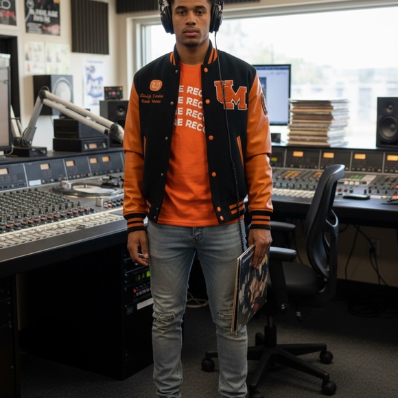 Gildan Cane Records Graphic Tee Orange Regular - Picture 3 of 9